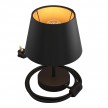 Alzaluce with Impero lampshade, metal table lamp with english plug, cable and switch