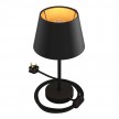 Alzaluce with Impero lampshade, metal table lamp with english plug, cable and switch