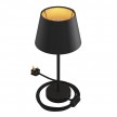 Alzaluce with Impero lampshade, metal table lamp with english plug, cable and switch