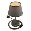 Alzaluce with Impero lampshade, metal table lamp with english plug, cable and switch