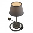 Alzaluce with Impero lampshade, metal table lamp with english plug, cable and switch