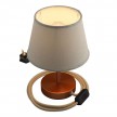 Alzaluce with Impero lampshade, metal table lamp with english plug, cable and switch