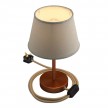 Alzaluce with Impero lampshade, metal table lamp with english plug, cable and switch