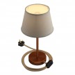 Alzaluce with Impero lampshade, metal table lamp with english plug, cable and switch