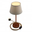 Alzaluce with Impero lampshade, metal table lamp with english plug, cable and switch