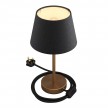 Alzaluce with Impero lampshade, metal table lamp with english plug, cable and switch