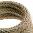 2XL jute and natural grey linen twisted rope cable, 2x0.75 electric cable. 24mm diameter