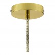 Pendant lamp with textile cable and milled aluminium lamp holder - Made in Italy