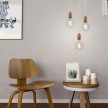 Pendant lamp with textile cable and milled aluminium lamp holder - Made in Italy