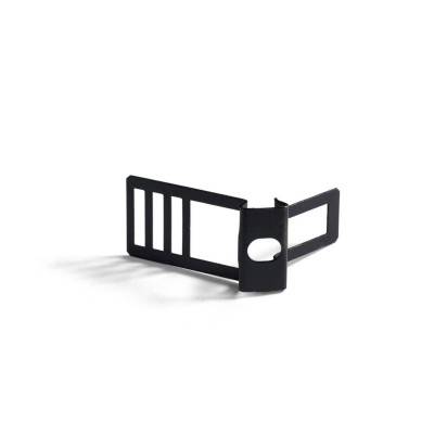 Metal cable tie clip for 16 mm diameter rope cable - Black