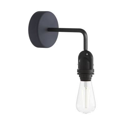 Fermaluce EIVA for lampshade with L-shaped extension, ceiling rose and lamp holder IP65 waterproof - Black