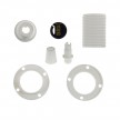 Double ferrule thermoplastic E14 lamp holder kit for lampshade