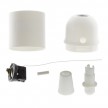 Thermoplastic E27 lamp holder kit with pull switch