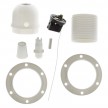 Double ferrule thermoplastic E27 lamp holder kit for lampshade with pull switch