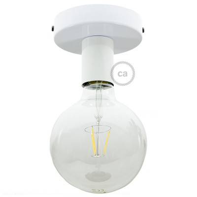 Fermaluce Metal,wall or ceiling flush light - Glossy white