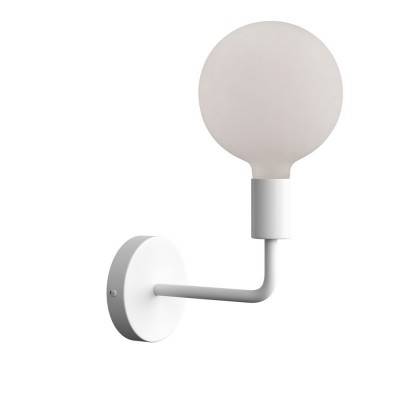 Fermaluce Metal, metal wall light with bent extension - White