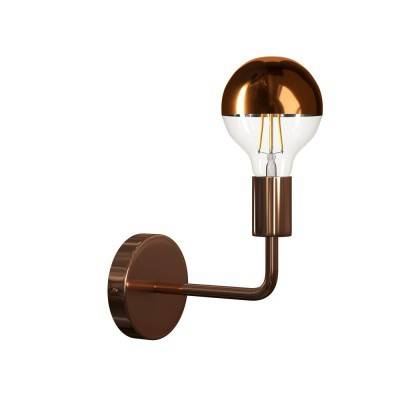 Fermaluce Metal, metal wall light with bent extension - Copper