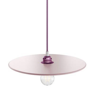 UFO COLOR, varnished wood lampshade - Pink