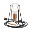 Taché Metal, table lamp complete with a fabric cable, switch and UK plug