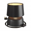 Coppa ceramic table lamp with Athena shade, complete with textile cable, switch and UK plug