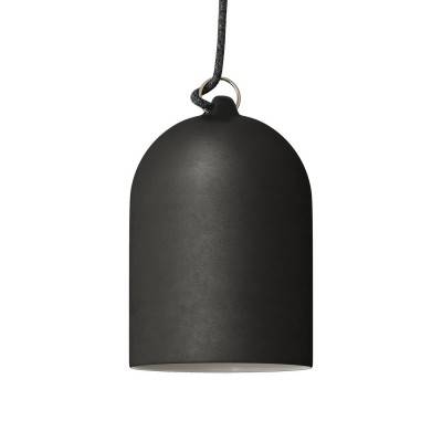 Mini Bell XS ceramic lampshade for suspension - Made in Italy - Blackboard - White