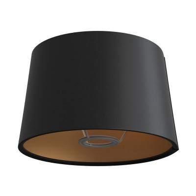 Athena lampshade with socket E27 for table lamp - Made in Italy - Black