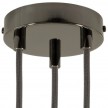 Cylindrical metal 3-hole ceiling rose kit