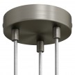 Cylindrical metal 3-hole ceiling rose kit