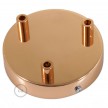 Cylindrical metal 3-hole ceiling rose kit