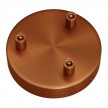 Cylindrical metal 3-hole ceiling rose kit