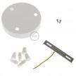 Cylindrical metal 3-hole ceiling rose kit