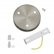 Cylindrical metal 3-hole ceiling rose kit