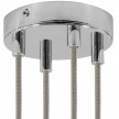 Cylindrical metal 4-hole ceiling rose kit