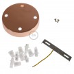 Cylindrical metal 4-hole ceiling rose kit