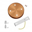 Cylindrical metal 4-hole ceiling rose kit