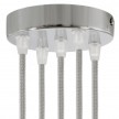 Cylindrical metal 5-hole ceiling rose kit