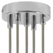 Cylindrical metal 5-hole ceiling rose kit