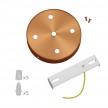 Cylindrical metal 5-hole ceiling rose kit