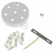 Cylindrical metal 7-hole ceiling rose kit