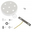 Cylindrical metal 7-hole ceiling rose kit