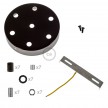 Cylindrical metal 7-hole ceiling rose kit