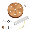 Cylindrical metal 7-hole ceiling rose kit