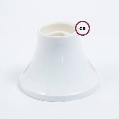 90° thermoplastic wall or ceiling lamp holder - White