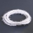 Marlene twisted lighting cable covered in hairy-effect fabric Plain White TP01