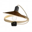 Eiva Snake with Swing shade, portable outdoor lamp, 5 m textile cable, UK plug and IP65 waterproof lamp holder