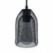 Pendant lamp with textile cable, Ghostbell lampshade and metal details - Made in Italy