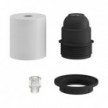 E27 semi-flush metal lamp holder kit with concealed cable clamp