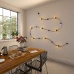 Wooden wall fairlead for string light cable and Filé system. Made in Italy