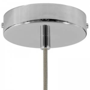 Cylindrical metal ceiling rose kit - Chrome