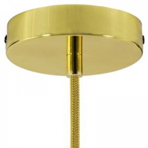 Cylindrical metal ceiling rose kit - Brass